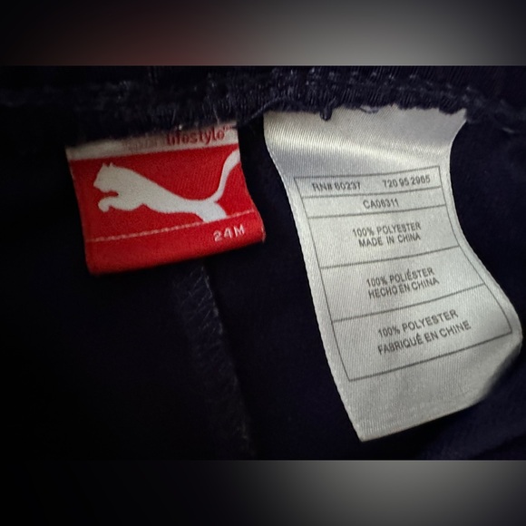 PUMA Girls Two-Piece & Joggers Set Athletic Casual - Blue/pink | Size 24M. - Picture 10 of 10